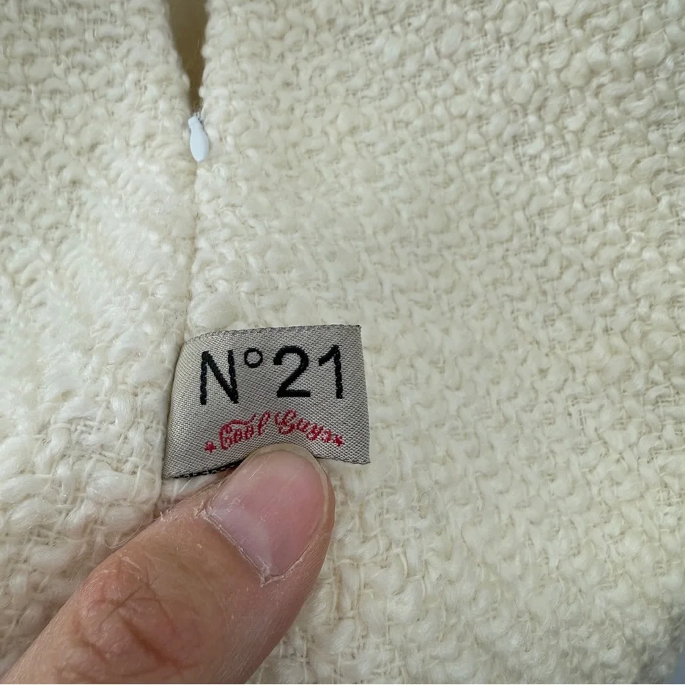 No 21 Boucle Fleece‎ Skirt Kids Girls size 10 yr Cream